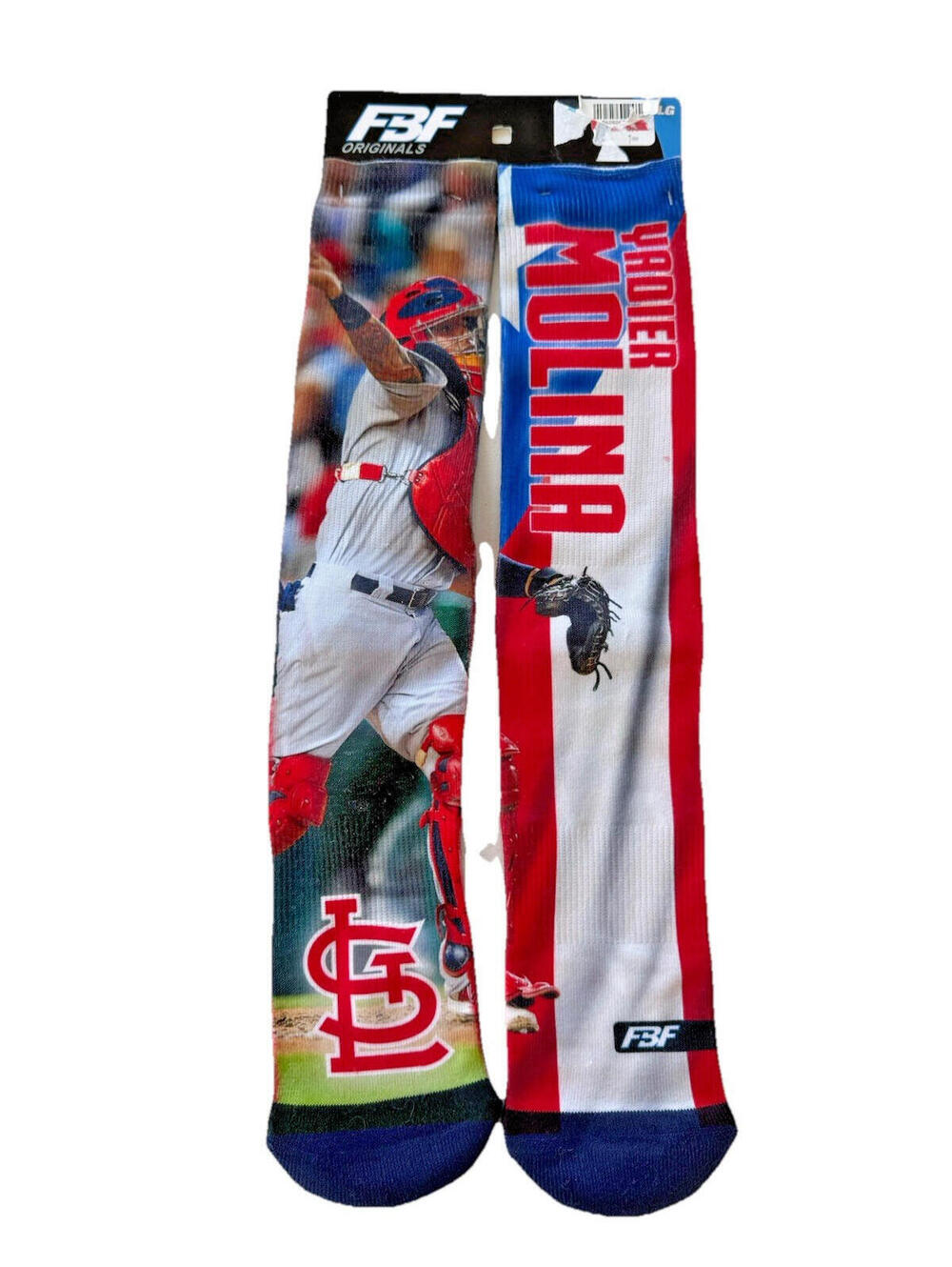 St. Louis Cardinals MLB Yadier Molina Catcher Baseball Socks Large Men's 8-12